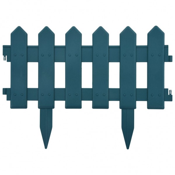 Bordes de jardín 25 unidades PP verde 10 m M 3