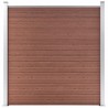 Painel de vedação para jardim 180x186 cm WPC castanho 1