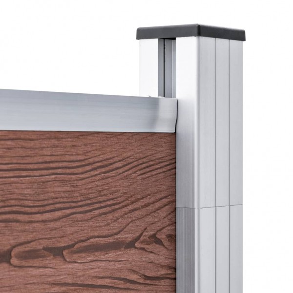 Painel de vedação para jardim 180x186 cm WPC castanho M 4