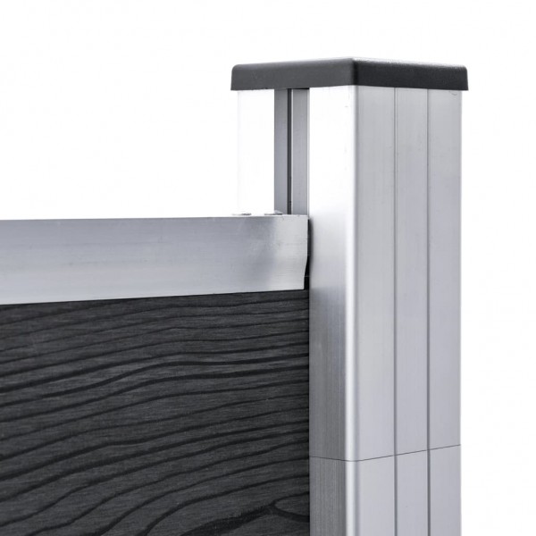Painel de vedação para jardim WPC 180x186 cm cinzento M 4