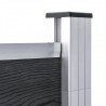 Painel de vedação para jardim WPC 180x186 cm cinzento 4