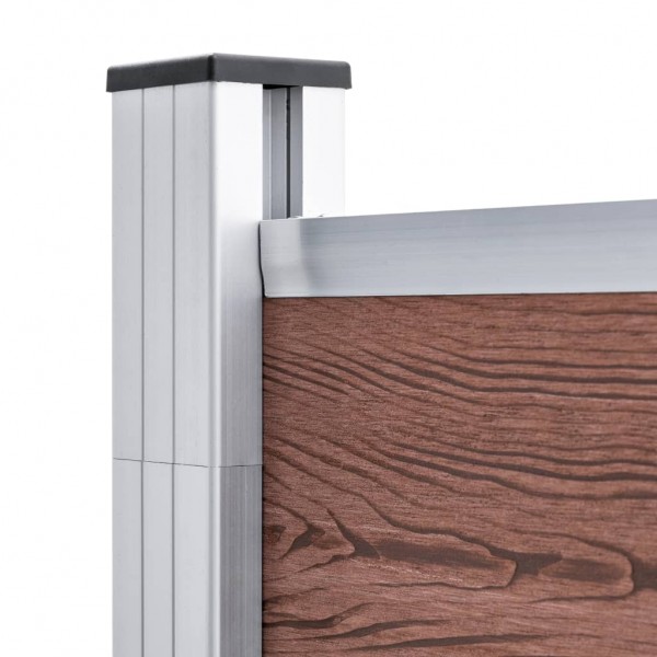 Painel de vedação para jardim 175x186 cm WPC castanho M 5