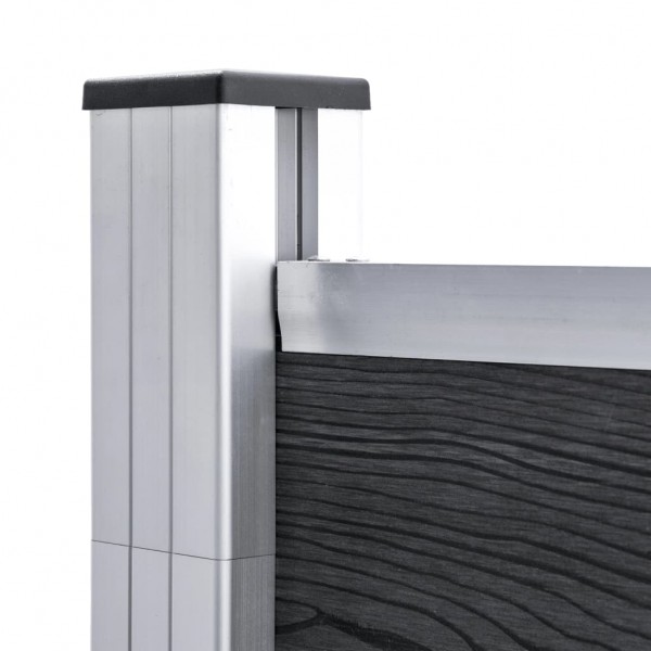 Painel de vedação para jardim 175x186 cm WPC cinzento M 5
