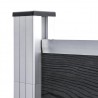 Painel de vedação para jardim 175x186 cm WPC cinzento 5