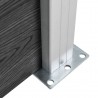 Panel de valla WPC gris 95x(105-180) cm 5