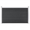 Painel de vedação para jardim 180x105 cm WPC cinzento 1
