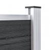 Painel de vedação para jardim 180x105 cm WPC cinzento 4