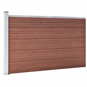 Painel de vedação para jardim 175x105 cm WPC castanho H