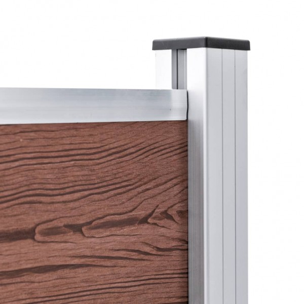 Valla de jardín de WPC marrón 175x105 cm M 4