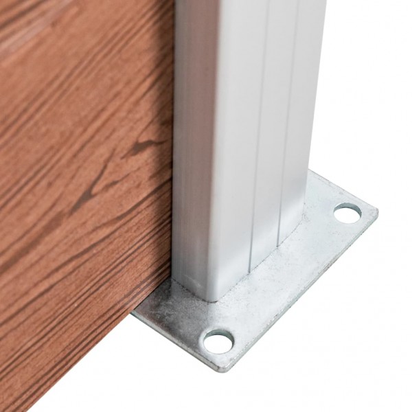 Valla de jardín de WPC marrón 175x105 cm M 5