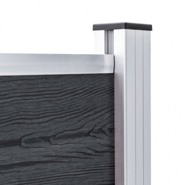 Painel de vedação para jardim 175x105 cm WPC cinzento M 4