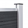 Painel de vedação para jardim 175x105 cm WPC cinzento 4