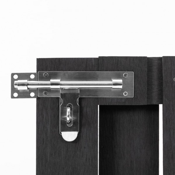 Puerta de jardín de WPC gris 100x60 cm M 4