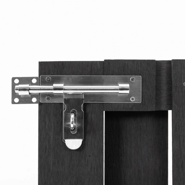 Portão de jardim 100x80 cm WPC cinzento M 4