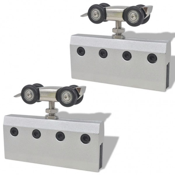 Puerta corredera de cristal y aluminio 178 cm plateado M 5