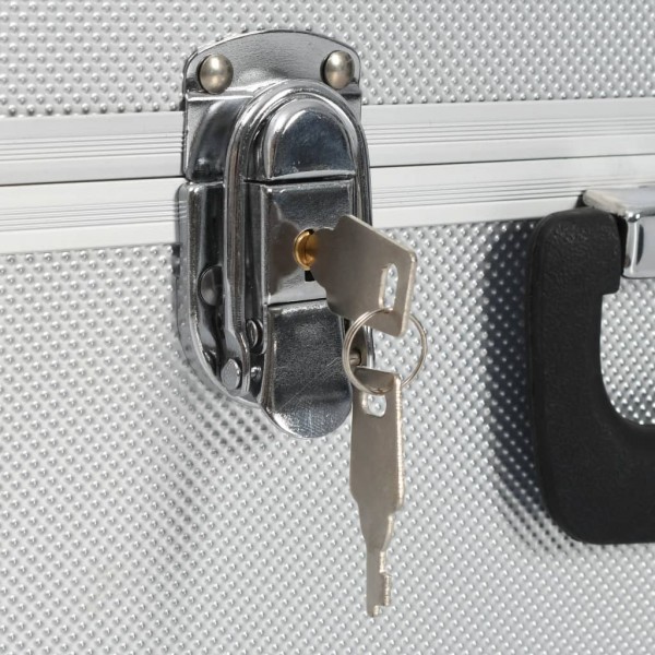 Mala para ferramentas 38x22.5x34 cm alumínio prateado M 3