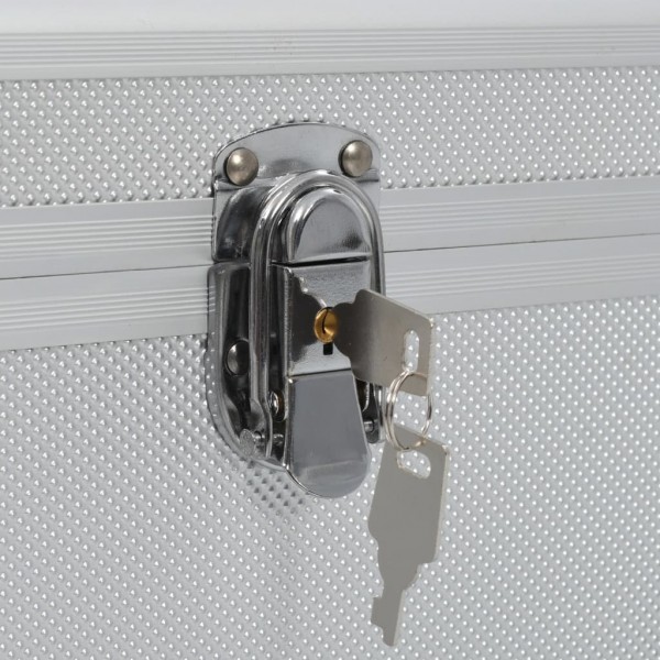 Caixas de arrumação 2 pcs alumínio prateado M 2