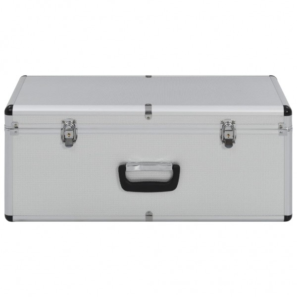 Cajas de almacenamiento 2 unidades aluminio plateado M 4