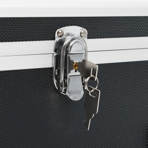 Cajas de almacenamiento 2 unidades aluminio negro H