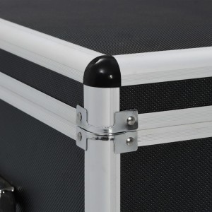 Cajas de almacenamiento 3 unidades aluminio negro H