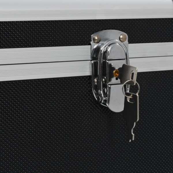 Caixas de arrumação 3 pcs alumínio preto M 3