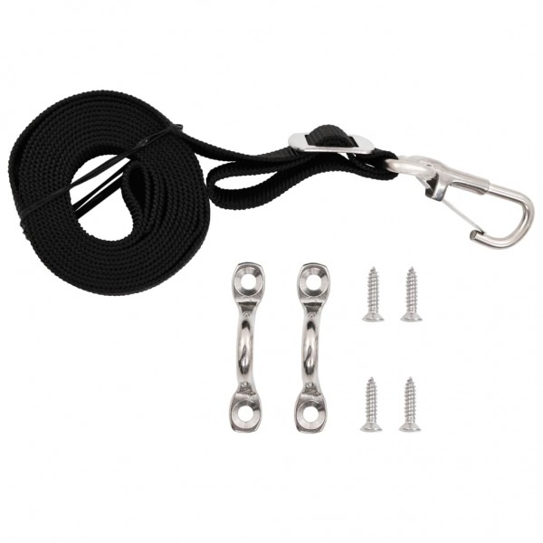 Correas para toldo Bimini 2 unidades tela y acero inoxidable M 2