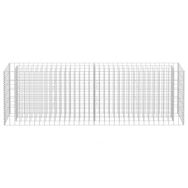 Canteiro elevado/cesto gabião 180x30x60 cm aço galvanizado M 4