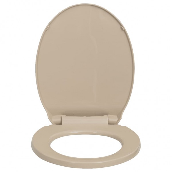 Tapa y asiento de váter con cierre suave ovalada beige M 3
