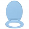 Tapa y asiento de váter con cierre suave ovalada azul 4