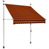 Toldo retrátil manual 150 cm laranja e castanho 1