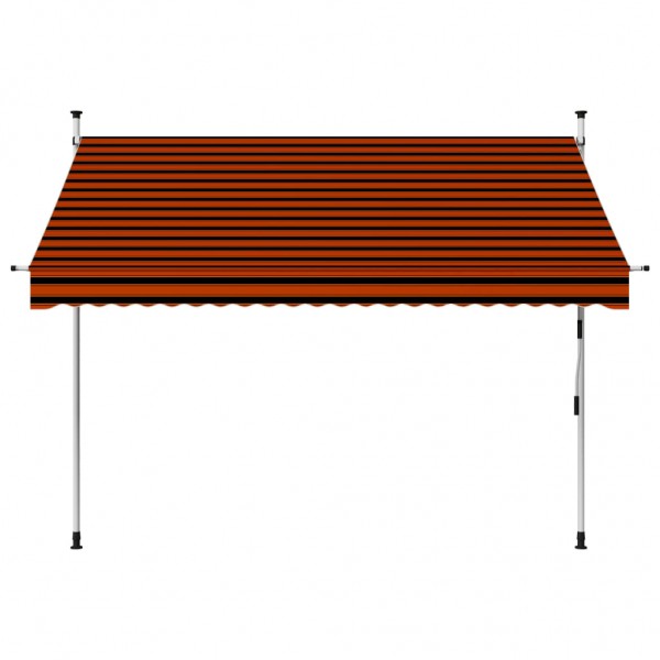 Toldo retrátil manual 250 cm laranja e castanho M 2
