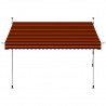Toldo retrátil manual 250 cm laranja e castanho 2