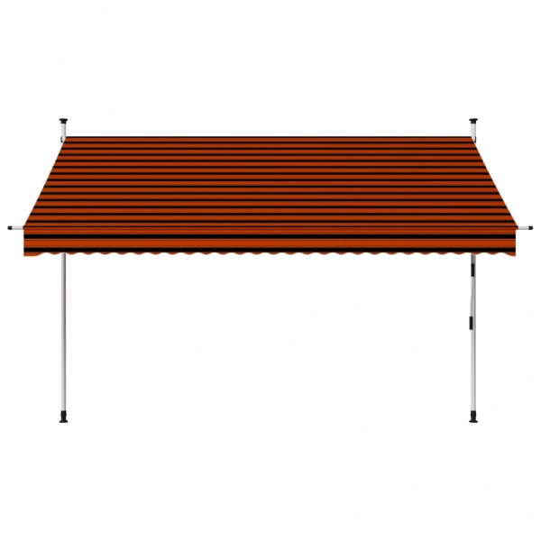 Toldo retrátil manual 300 cm laranja e castanho M 2