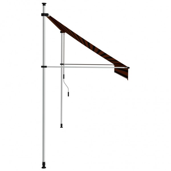 Toldo retrátil manual 300 cm laranja e castanho M 3