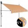 Toldo retráctil manual con LED amarillo y azul 300 cm 1