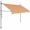 Toldo retráctil manual con LED amarillo y azul 300 cm 2