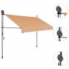 Toldo retráctil manual con LED amarillo y azul 300 cm 3