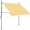 Toldo retrátil manual com LED 200 cm branco e laranja 2