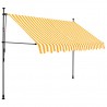 Toldo manual retráctil con LED blanco y naranja 300 cm 2