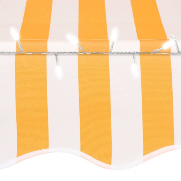Toldo manual retráctil con LED blanco y naranja 300 cm M 5