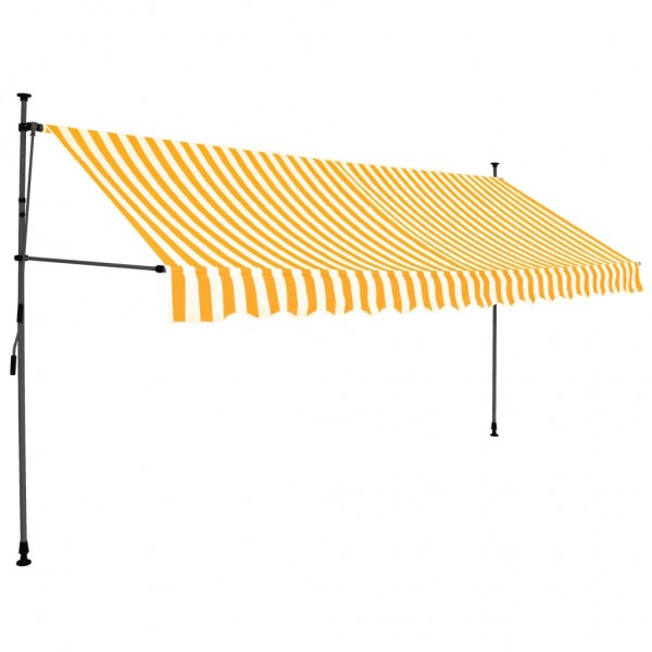 Toldo manual retráctil con LED blanco y naranja 350 cm M 2