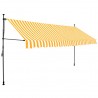 Toldo manual retráctil con LED blanco y naranja 400 cm 2