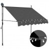 Toldo retrátil manual com LED 150 cm antracite 1