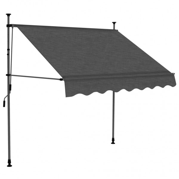 Toldo retrátil manual com LED 150 cm antracite M 2