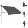Toldo manual retráctil con LED gris antracita 150 cm 3