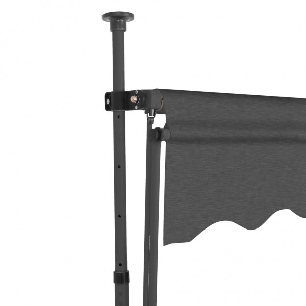 Toldo manual retráctil con LED gris antracita 150 cm M 4