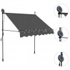 Toldo manual retráctil con LED gris antracita 200 cm 3
