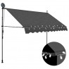 Toldo retrátil manual com LED 300 cm antracite 1