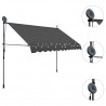 Toldo retrátil manual com LED 300 cm antracite 3