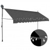 Toldo manual retráctil con LED gris antracita 350 cm 1